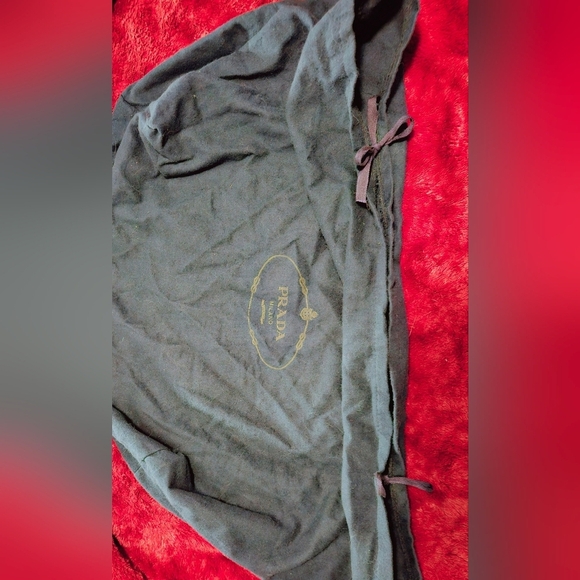 Prada Milano Blue Dust Cover Tie Closure Bucket Travel Bag Tote Handbag Backpack - Picture 3 of 11